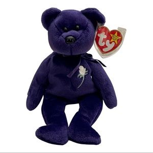 1997 2nd Edition Princess Diana TY Beanie Baby P.E. Pellets with Ear Tag Cover